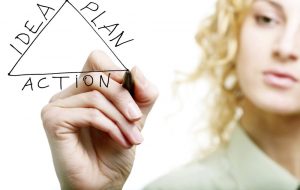 woman making plan