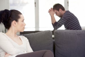 Couple in the midst of an argument