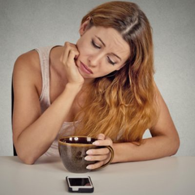 Sad girl not texting