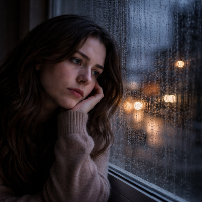 What To Do When Your Ex Says They Need Space sad-woman-looks-out-window